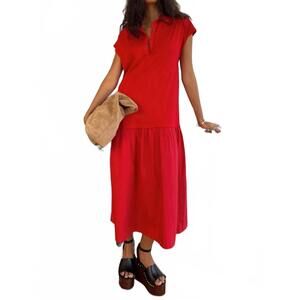 NEW NEVER FULLY DRESSED darcy polo dress in red